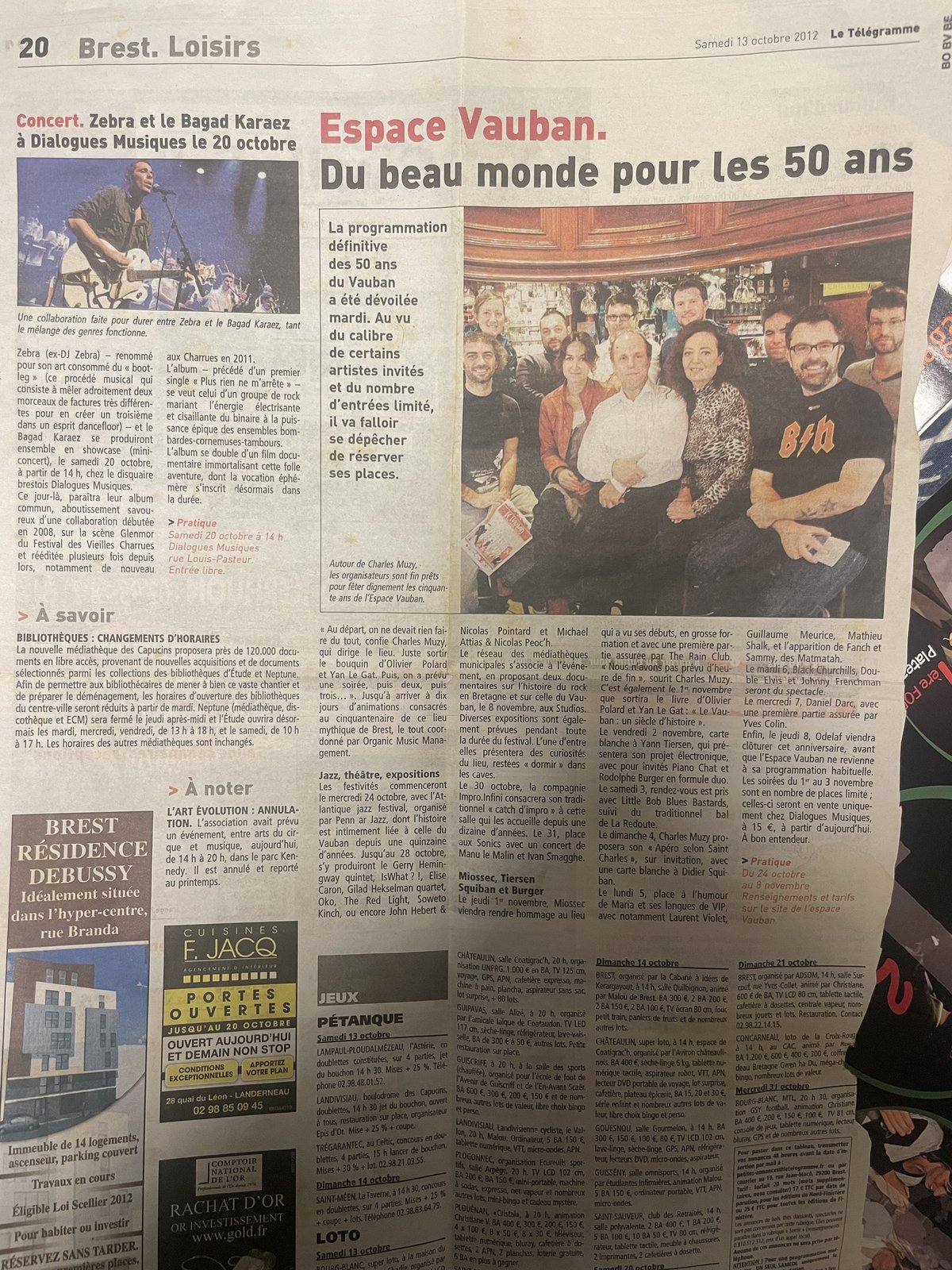 Du beau monde pour les 50 ans du Vauban — Le Télégramme